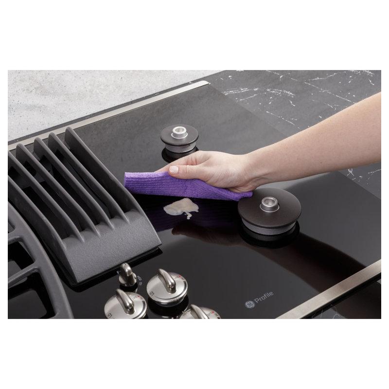 Natural Gas Cooktop with 4 Burners, Stainless Steel