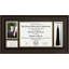 Cadre de diplôme noir mat avec porte-gland et porte-photo-129222508-129222509