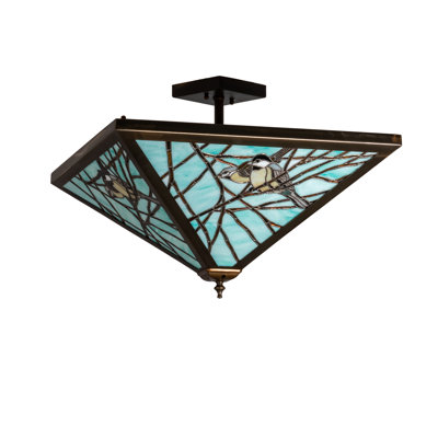 Laina Glass Semi Flush Mount