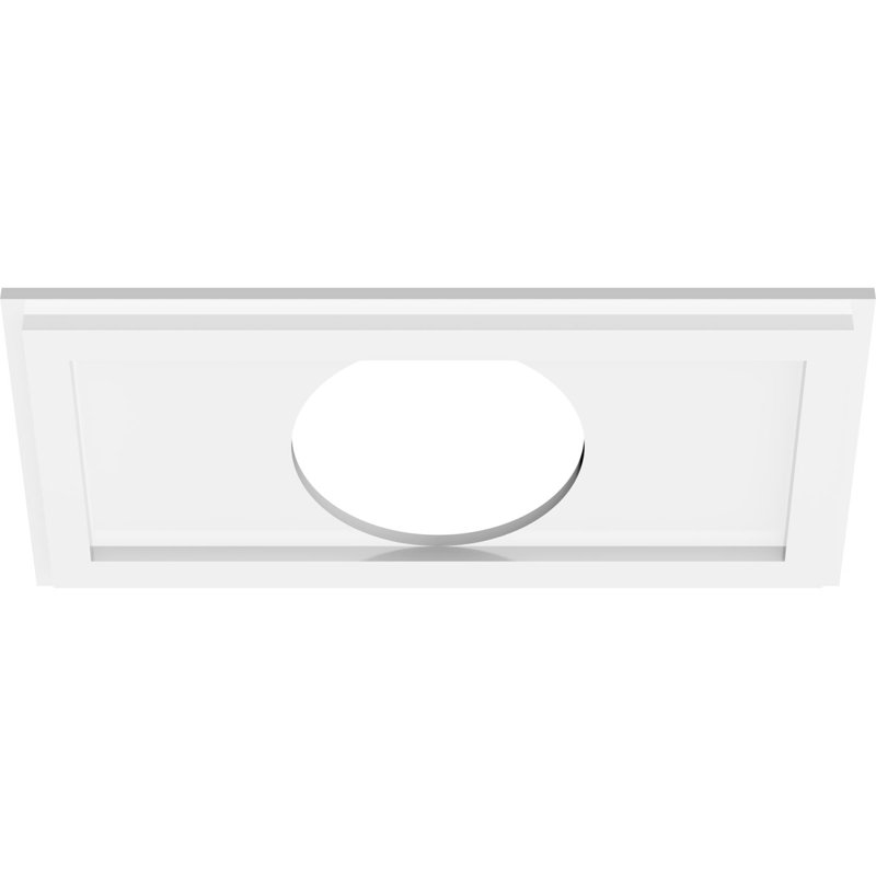 20"W x 10"H x 7"ID x 7"C x 1"P Rectangle Architectural Grade PVC Contemporary Ceiling Medallion, 1" H x 20" W x 10" D