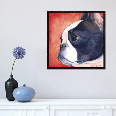 Bandit Boston Terrier 1 Piece Painting on Canvas