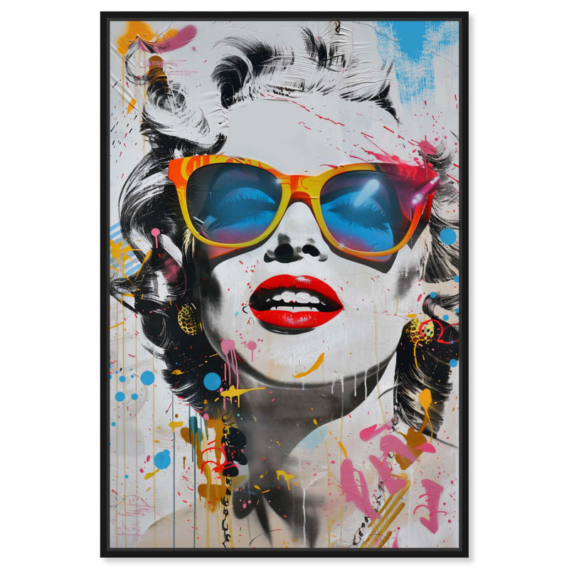 «Bright Bright Graffiti Star» par Dakota Fields, Cadre noir, H 16 po x l 11 po