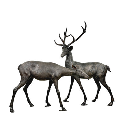 Animals Weather Resistant UV Resistant Bronze Garden Statue