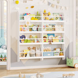 Phippen 2-pieces Nursery Floating Shelf, 43.7" H x 22.8" W Floating Bookcase