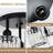 3-Light Semi Flush Mount Ceiling Light, Modern Matte Black Crystal Fixture For Kitchen, Entryway & Bedroom-798157025
