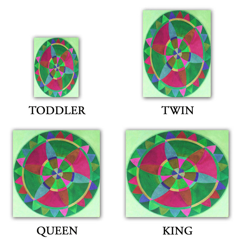 Ensemble de housse de couette mandala i c, 1 housse simple + 1 taie standard