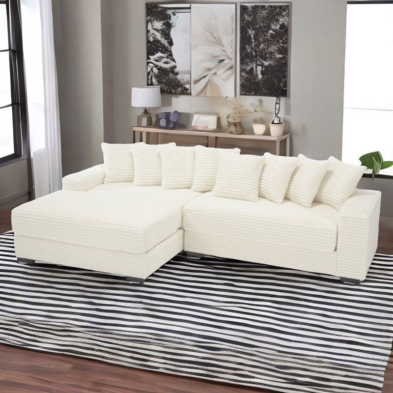Canapé modulaire Daishun, Accoudoir à gauche (vu de face), Beige