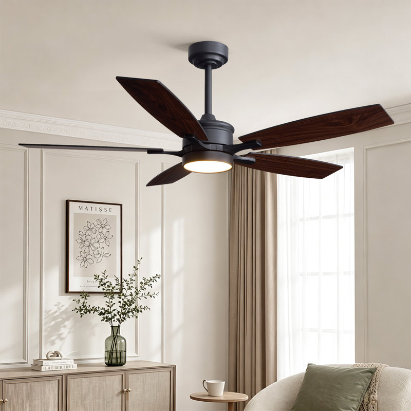 52" 5-Blades Ceiling Fan with Light