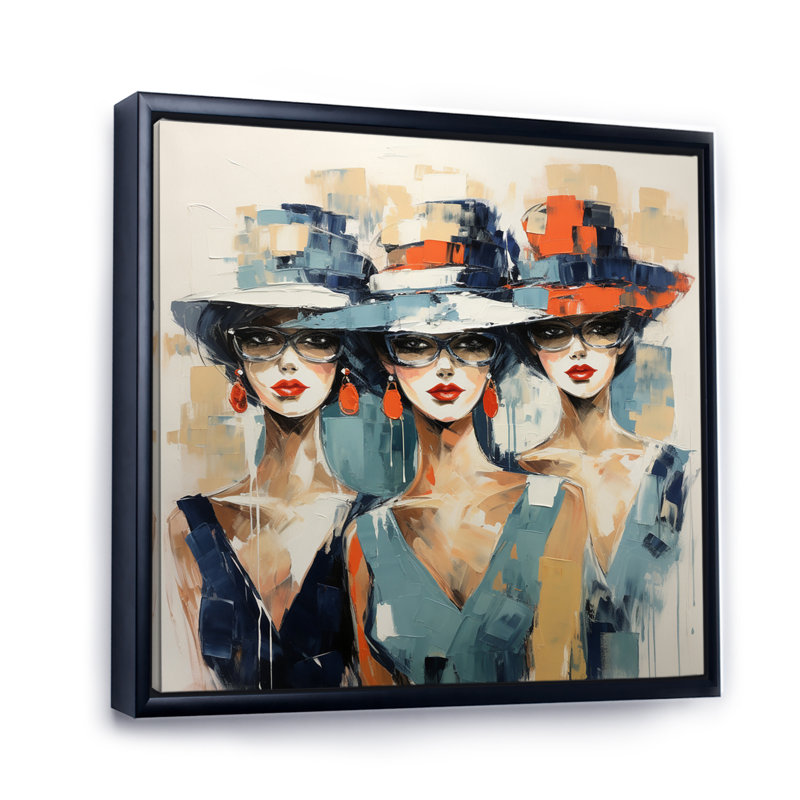 Collection Jamiqua Fashion Hats I - Imprimé, H 24 po x l 24 po x P 1 po, Cadre flottant noir
