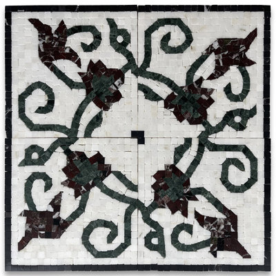 7.9 in. x 7.9 in. Polished Marble Tile