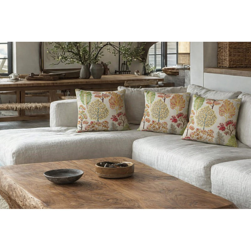 Arcadia Linen Square Pillow Cover & Insert