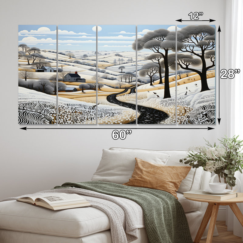 Ensemble de décoration murale ferme en hiver Winter Farm