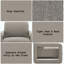 Fauteuil d'appoint moderne en chenille gris