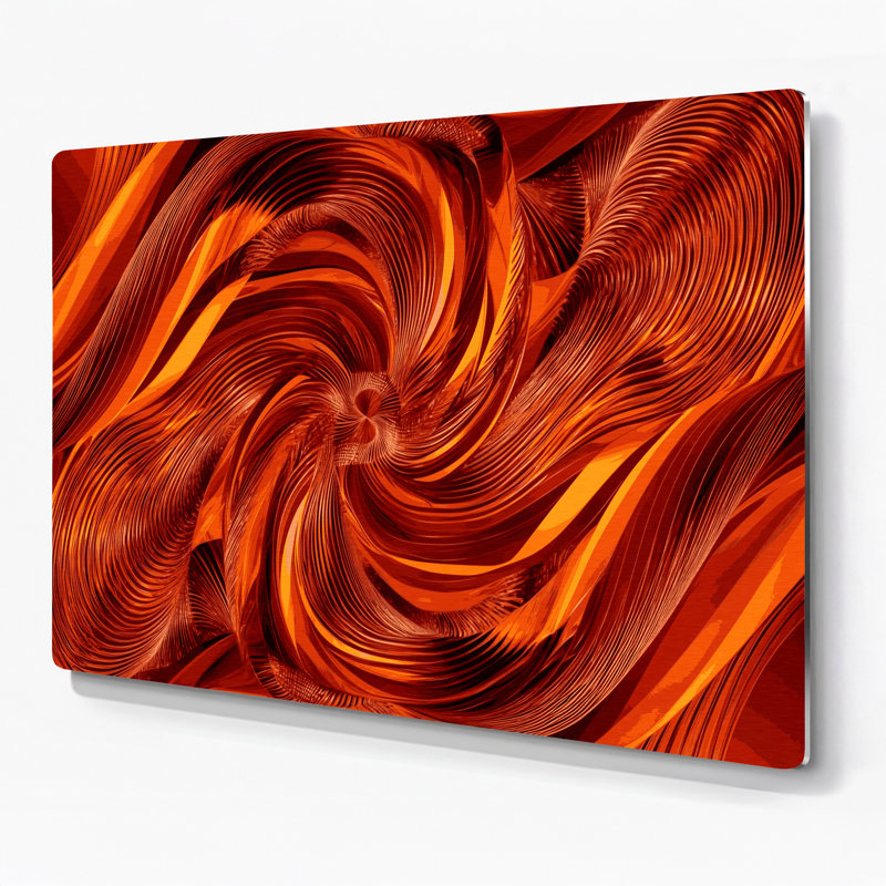 Art mural rouge Op Op 25, H 240 po x l 240 po x P 0,05 po