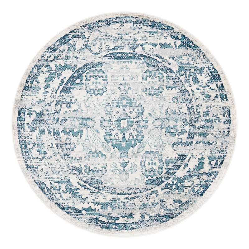 Tapis oriental Scanlon, Rond 5 pi 1 po, Ivoire ivoire
