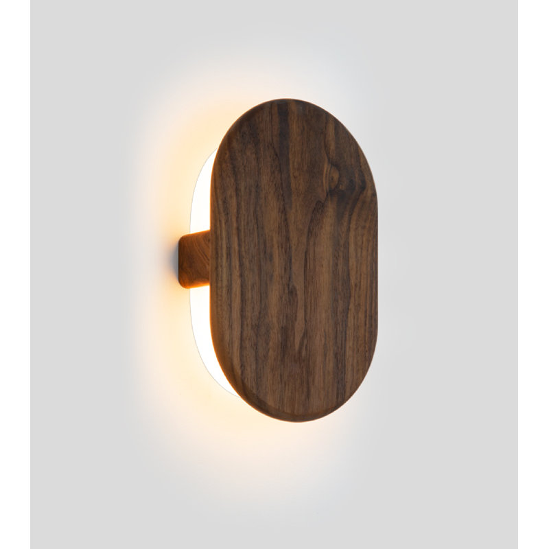 Tempus LED Flush Mount Sconce, 4000, Walnut