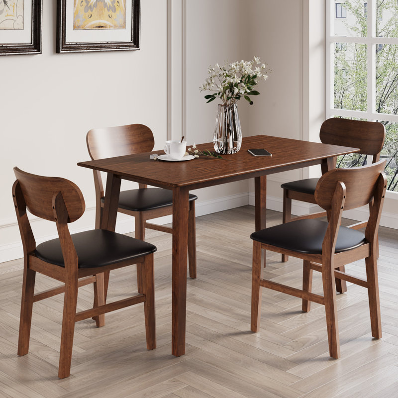 Rea 5- Piece Dining Set, Brown