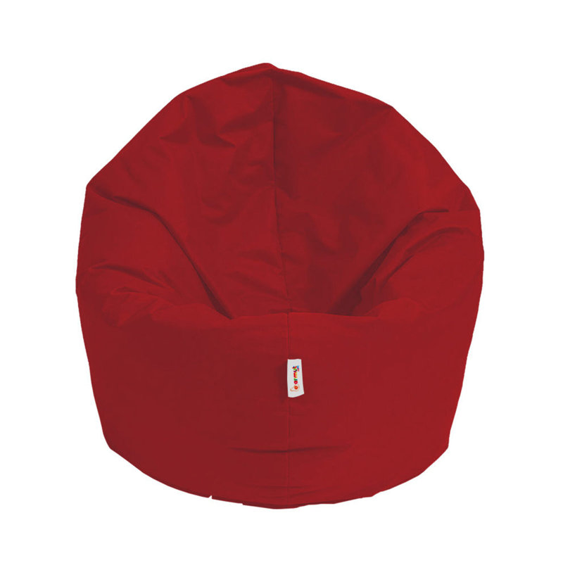 Fauteuil à billes de jardin Original rouge, 100% polyester imperméable, 39,4 po de diamètre x 39,4 po de hauteur, 7,9 po de hauteur de siège et 25,6 po de hauteur bouffée | Parfait pour le divertissement et la détente en plein air, double fermeture à glissière cachée