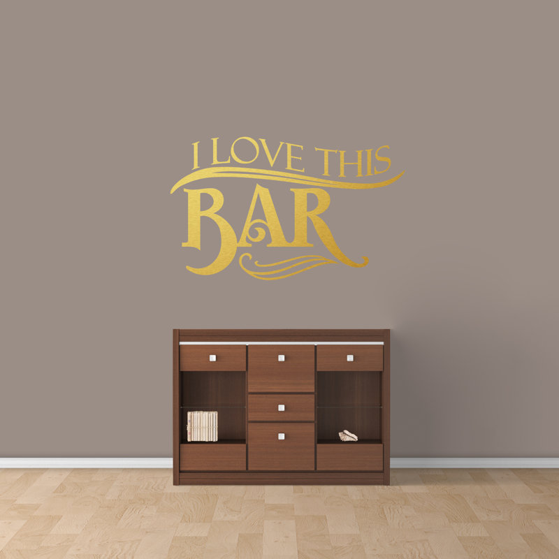 Palumbo Text & Numbers Non-Wall Damaging Wall Decal, Gold