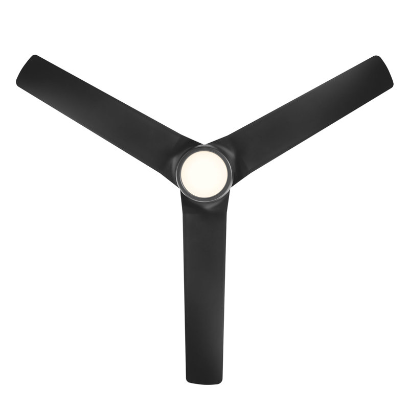 54" Mocha 3 - Blade Outdoor/Indoor Smart Propeller Ceiling Fan with Remote Control Included, Works With Google Assistant, Amazon Alexa, Samsung Smart Things