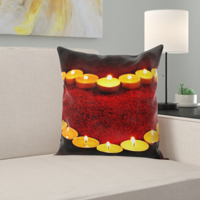 Housse et insert de coussin carré Candles