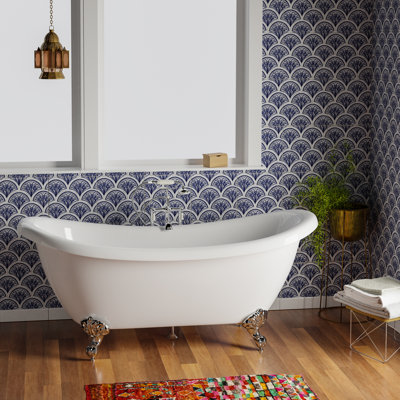 Merrick 69'' x 28'' Soaking Acrylic Bathtub