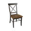 Chaise d'appoint en bois massif avec dossier croisé Dugazon Duante-50010492