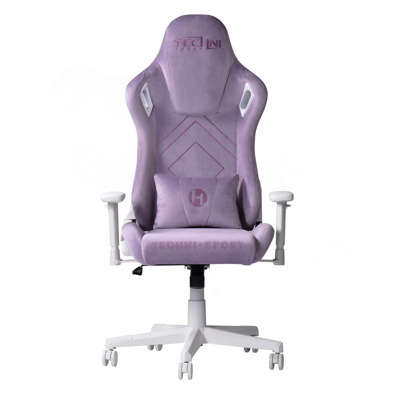 Techni Sport Velvet Memory Foam Gaming Chair, Purple