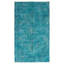Tapis turquoise à transition de couleur 4 pi 10 po x 8 pi 6 po