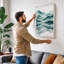 Mountains at Sunrise Scandinavian - Wrapped Canvas-654427390-654427388