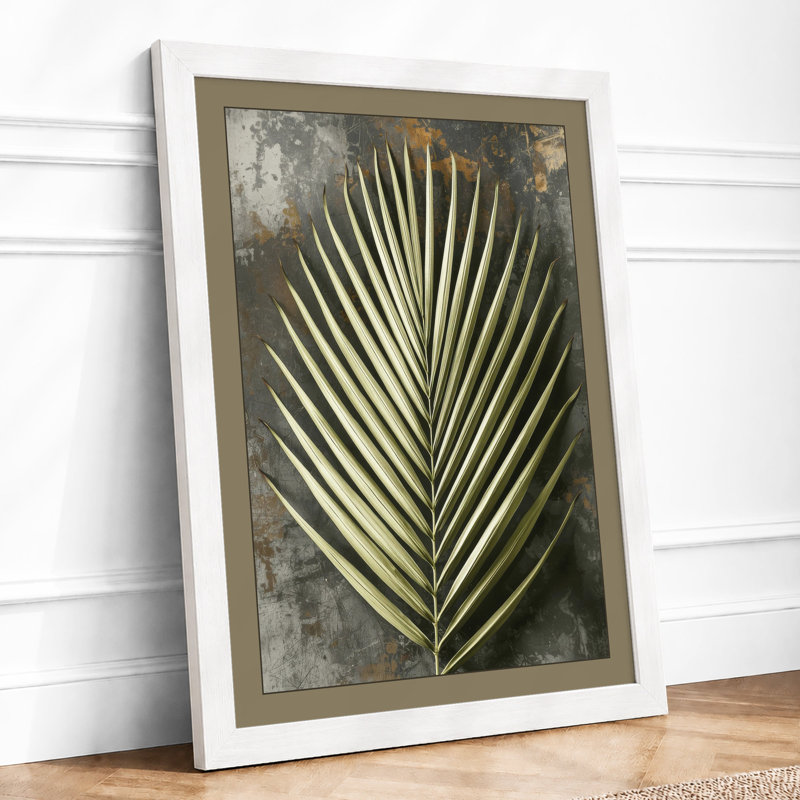 Palm Frond Study Botanical - Print, A4 - 29.7 x 21.0 cm, White
