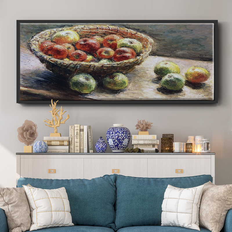 " The Plate With Apples, 1880 ", 24" H x 60" W x 1.5" D, Black