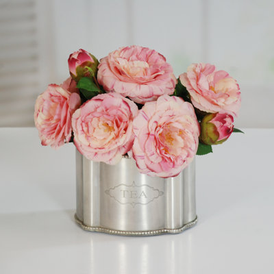 Camellia Centerpiece in Silverware
