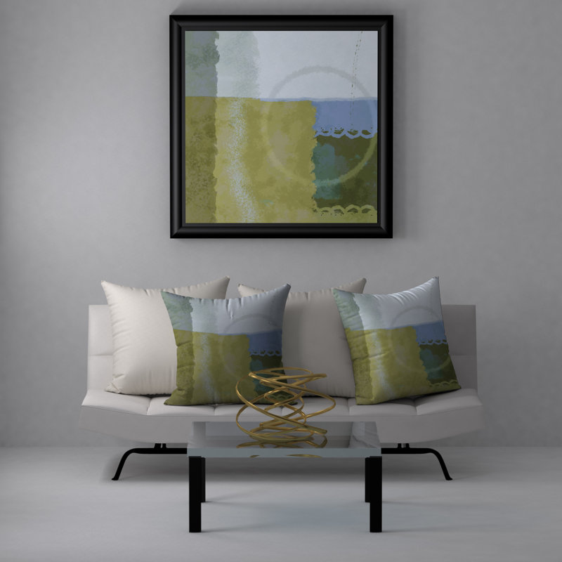 Abstract Reversible Throw Pillow, 24" x 24"