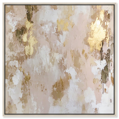 Golden Glimmer Gesture I Canvas Neutral Wall Art by Art Remedy