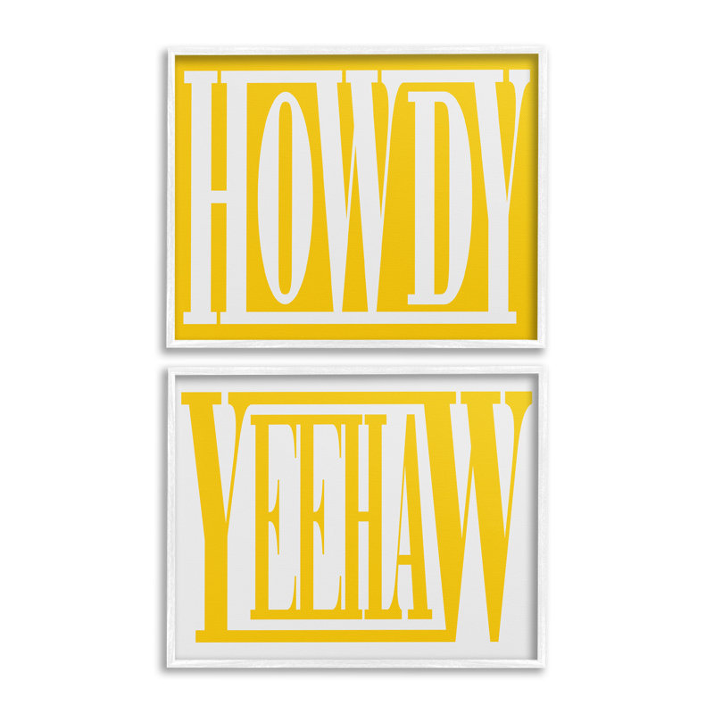 "Cadre photo simple jaune Howdy & Yeehaw" par Grace Popp 2 - pièces sur, Estampe numérique Farmhouse, H 11 po x l 14 po