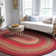 Burkleigh Farmhouse Braided Red Jute Area Rug