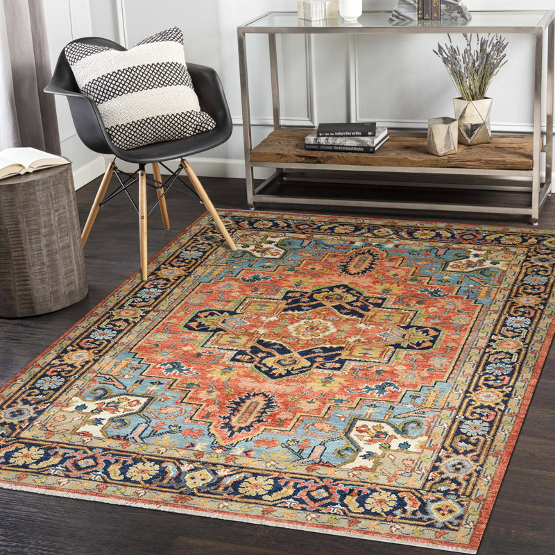 Miranda Hand Knotted Oriental Area Rug, Rectangle 9' x 12'