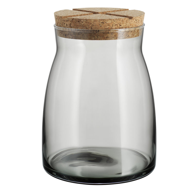 Bruk Glass Jar, Clear, 6.625" H x 5.25" W x 5.25" D