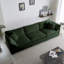 Canapé modulaire en U moderne avec repose-pieds réversible, canapé d'angle convertible 5 places avec 2 repose-pieds, canapé moelleux minimaliste