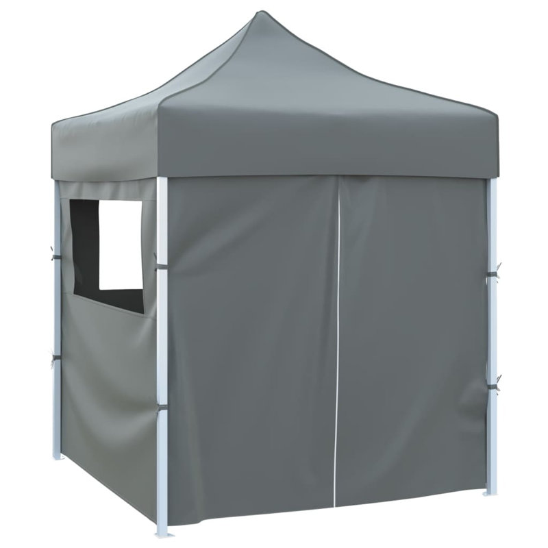 3m x 3m Steel Pop-Up Party Tent, White, 200cm W x 200cm D