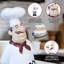 Statue décorative de chef boulangerie blanche 10 pouces 24 cm