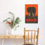 Art mural rétro, safari africain, nature, faune-129003878
