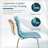 Clear Modern Acrylic Ghost Dining Chair - Modern Lucite Vanity Chair with Water Ripple Design - Chrome Mid Century Accent Seating-603897504-632872799