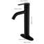 Robinet pour salle de bain à poignée simple - noir mat pour lavabo-121645617