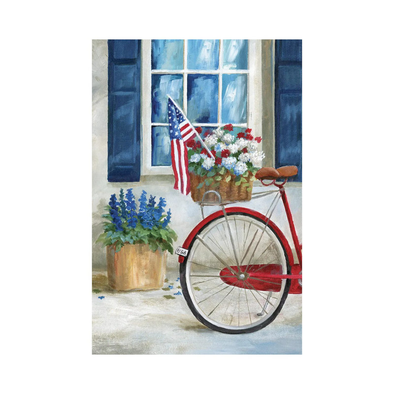 Patriot Bike I by Nan - Wrapped Canvas Gallery-Wrapped Canvas Giclée, 30.48 cm H x 45.72 cm W
