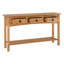 Console en bois de pin massif Millwood Pines, canapé rustique de style campagnard avec tiroirs de rangement et tablette ouverte, table d'appoint étroite pour le vestibule et le couloir-1627106342