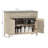 Pine Wood Sideboard & Buffet: 43.89" Wide with 2 Doors and 1 Drawer - Enhance Your Space-1858885311