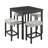 5 Piece Bar Table Set (Black; Gray)-1915581096-1915581097-1915581099
