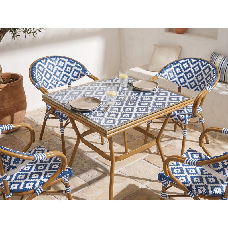 Caspri Wicker Patio Dining Set Table,